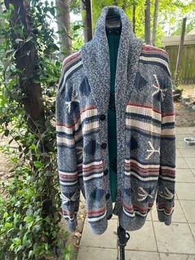 Orvis Men’s Southwest Patterned Shawl Collar Cardigan